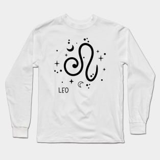 Leo Celestial Zodiac Sign Symbol Long Sleeve T-Shirt